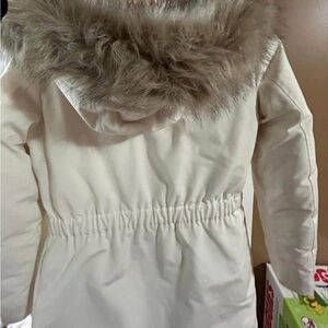 POLO Women's Cream Fur-Trimmed Jacket